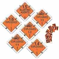 その他 Ado placards complete set of 23 types Downloadable Hazmat Placards - Ian-Albert.com